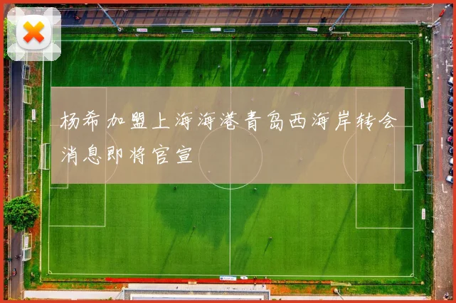 杨希加盟上海海港青岛西海岸转会消息即将官宣