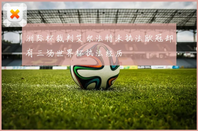 洲际杯裁判艾尔法特未执法欧冠却有三场世界杯执法经历